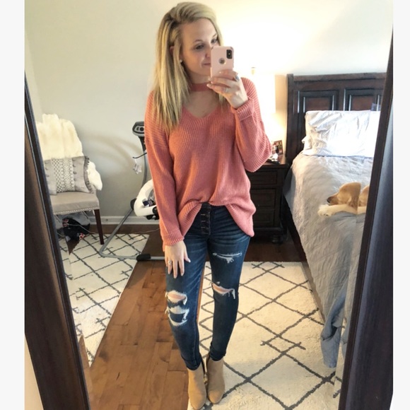 Zenana Outfitters Sweaters - Sweater with Neck Detail